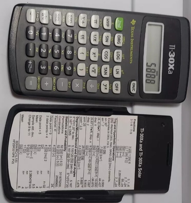 Texas Instruments 30XA Scientific Calculator
