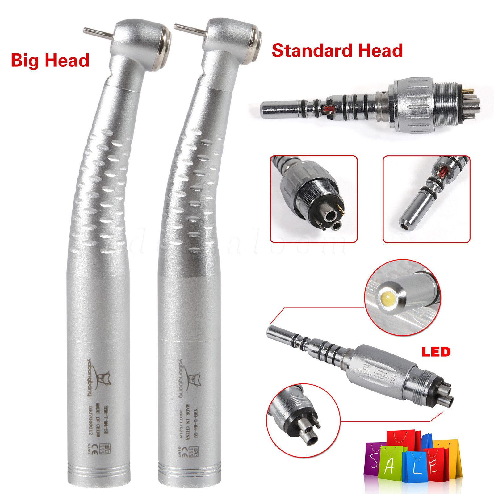 Fiber-Optic Dental High speed Handpiece Fits KaV Couplers 4/6 Hole 4Hole 6 Pin