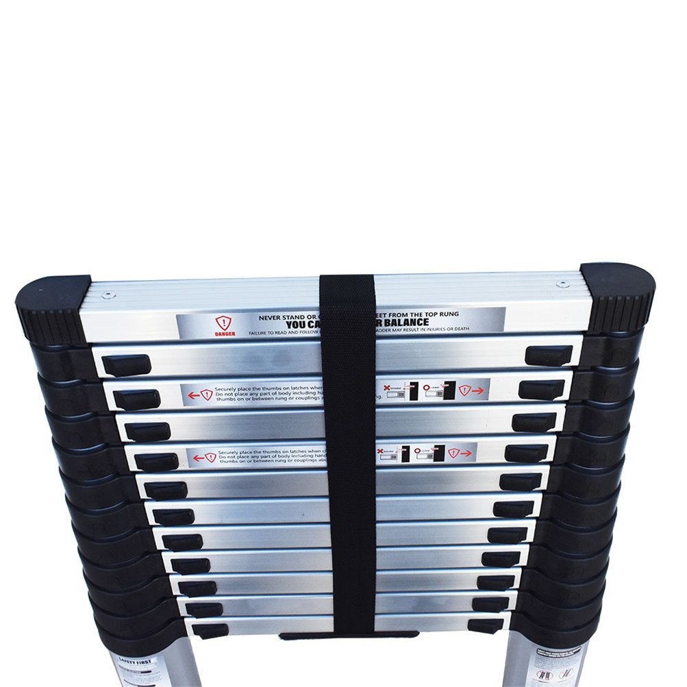 10.5/12.5/14.5FT Aluminum Non-Slip Telescoping Ladder Extension Folding Ladders