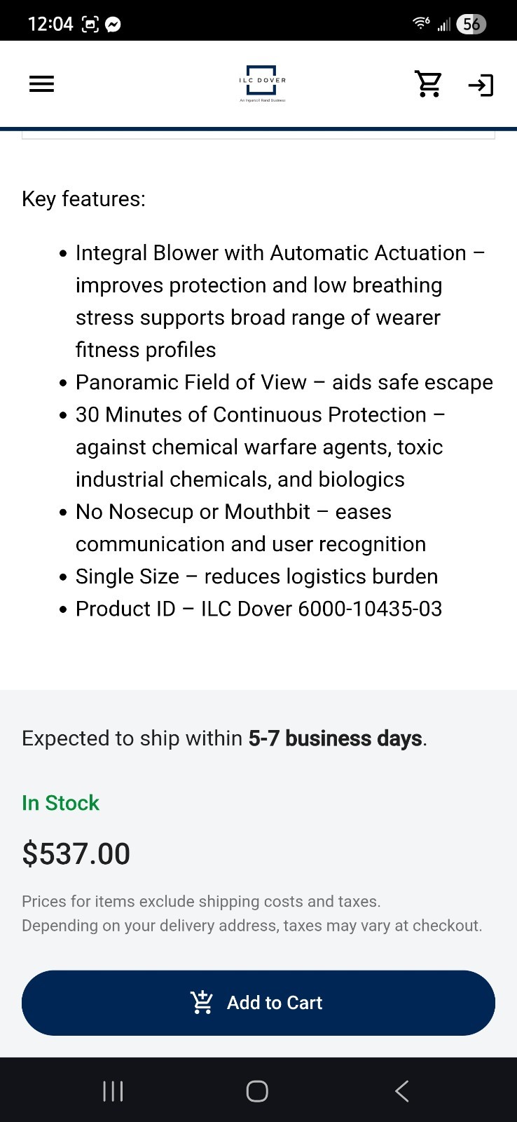 SCAPE CBRN30 Emergency Survival For Chemical Warfare