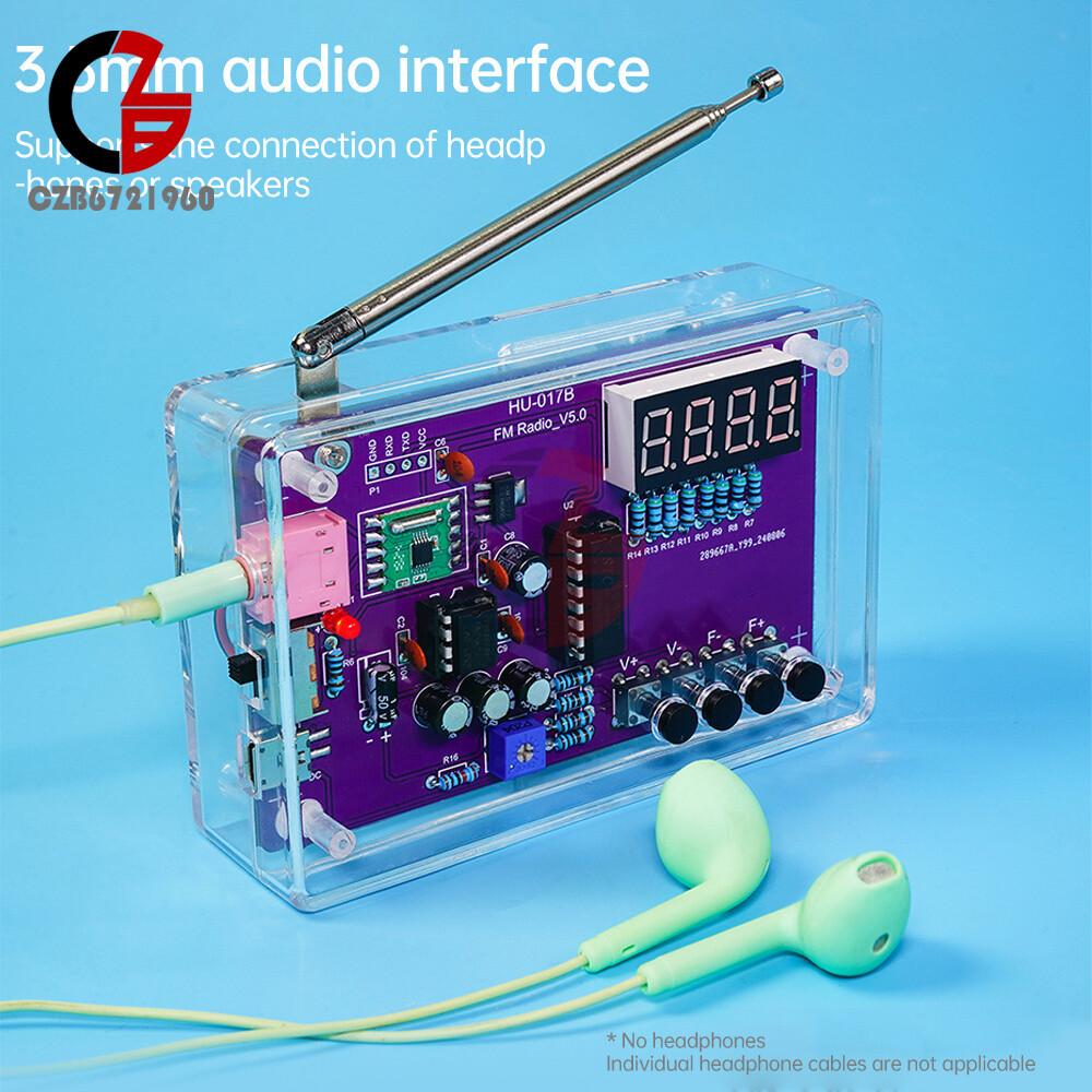 DIY FM Radio Electronic Kit 87-108MHz Digital RDA5807S Module Soldering Project