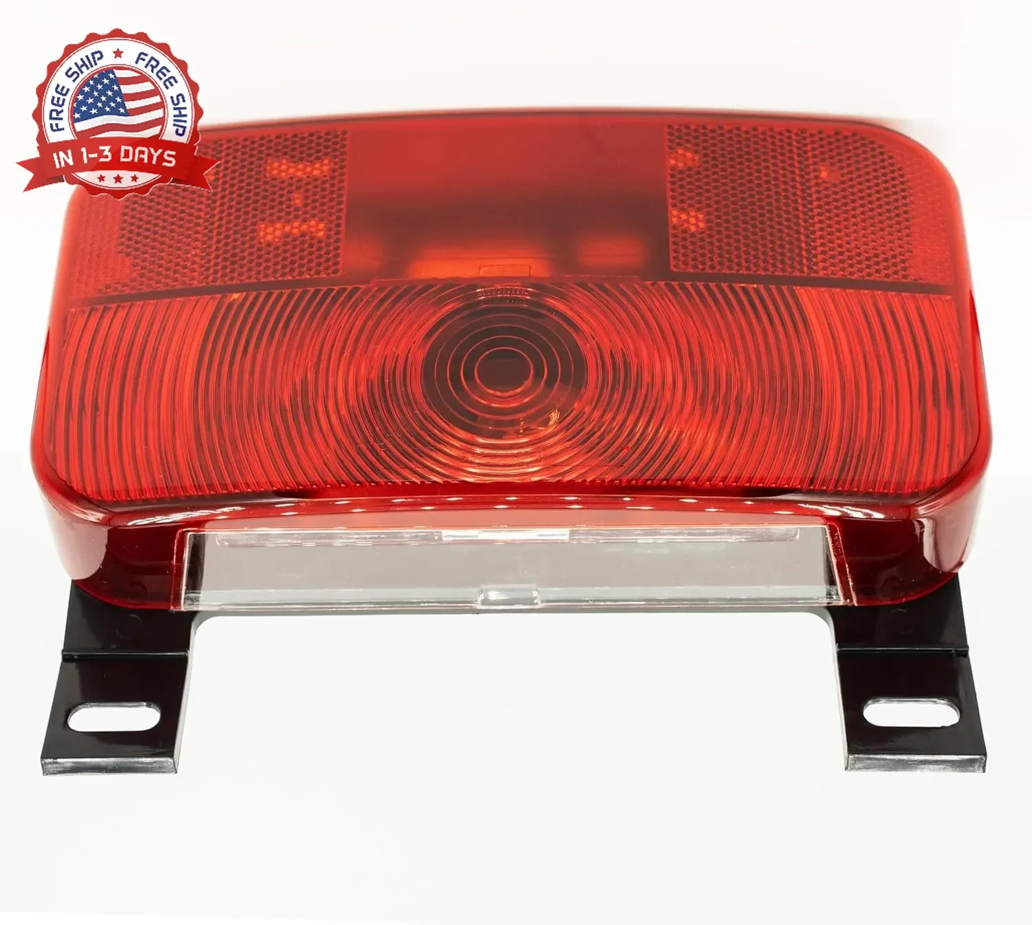 Lumitronics Red Surface Mount Light, License Bracket and License Light, Stop/Tur
