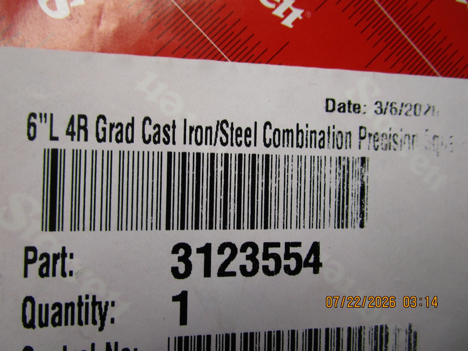 STARRETT 11H-6-4R Combination Square