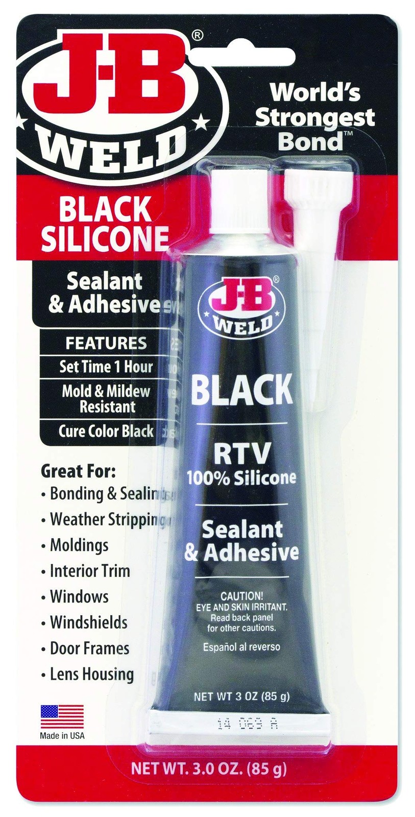 31319 Black RTV Silicone Sealant and Adhesive – 3 oz.