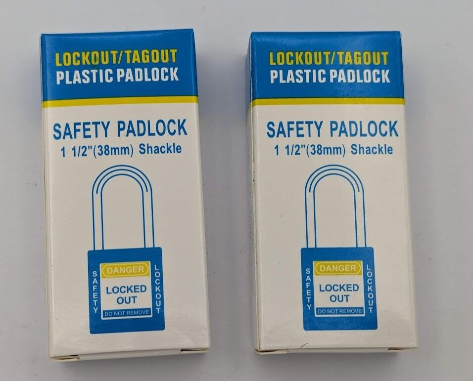TWO-PACK 2X Lockout Tagout Safety Locks Padlock,2 Keys Per Lock (2 Locks 4 Keys)
