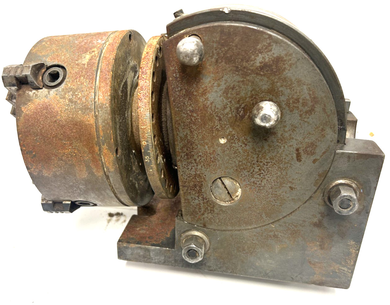 VERTEX DIVIDING HEAD 4-JAW MANUAL LATHE CHUCK 6.250″ DIAMETER