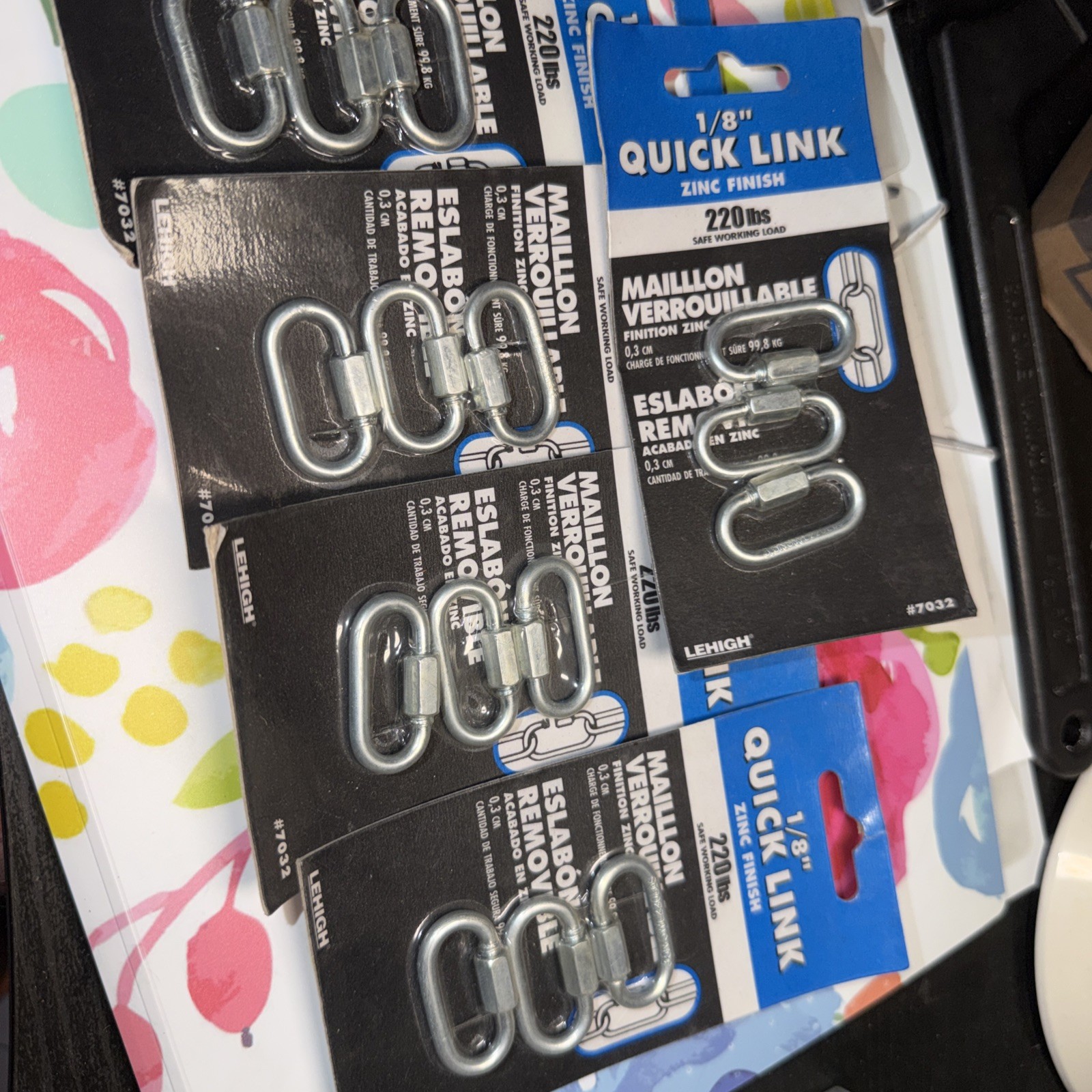Quick Link Chain Cable Strap Connector Rigging 1/8 Inch Lot 15 New Lehigh