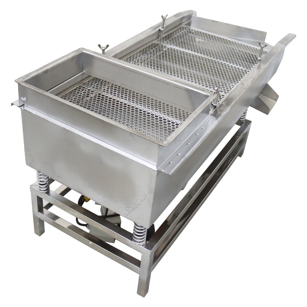 Double Layers Full Stainless Steel Linear Vibrating Screen w/10mm 5mm Screen110V