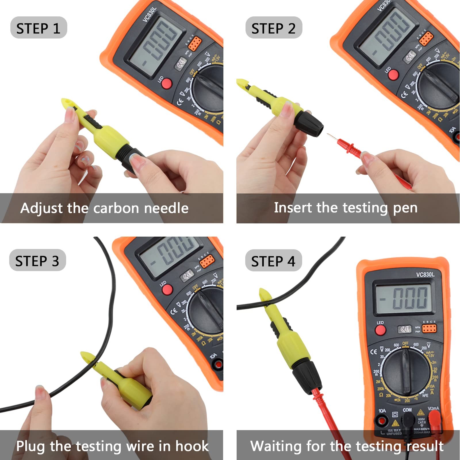 Wire Piercing Probe, Insulation Piercing Clip Tool for Multimeter Voltage Voltme