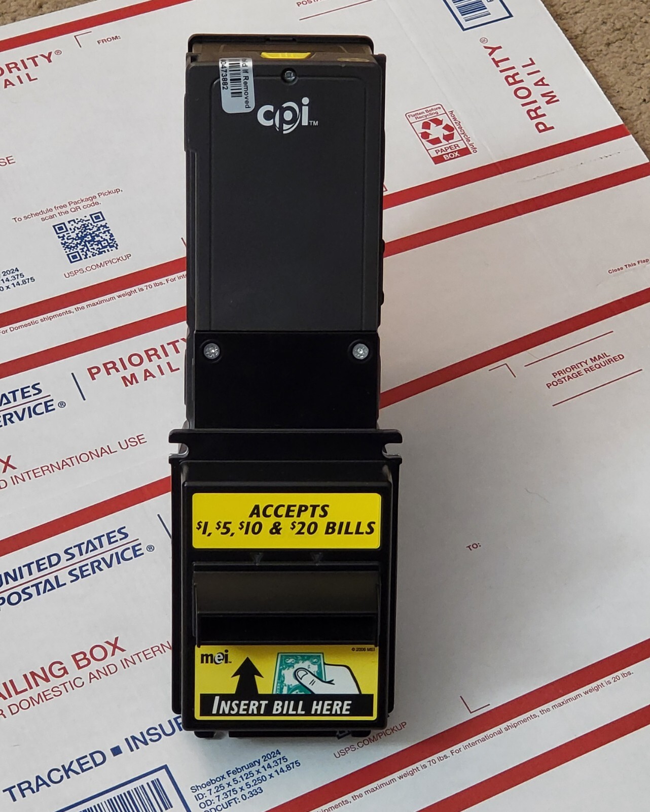 CPI / MEI Talos T7T2-U5M Bill Acceptor 24V-MDB – Accepts $1-$20 Refurbished