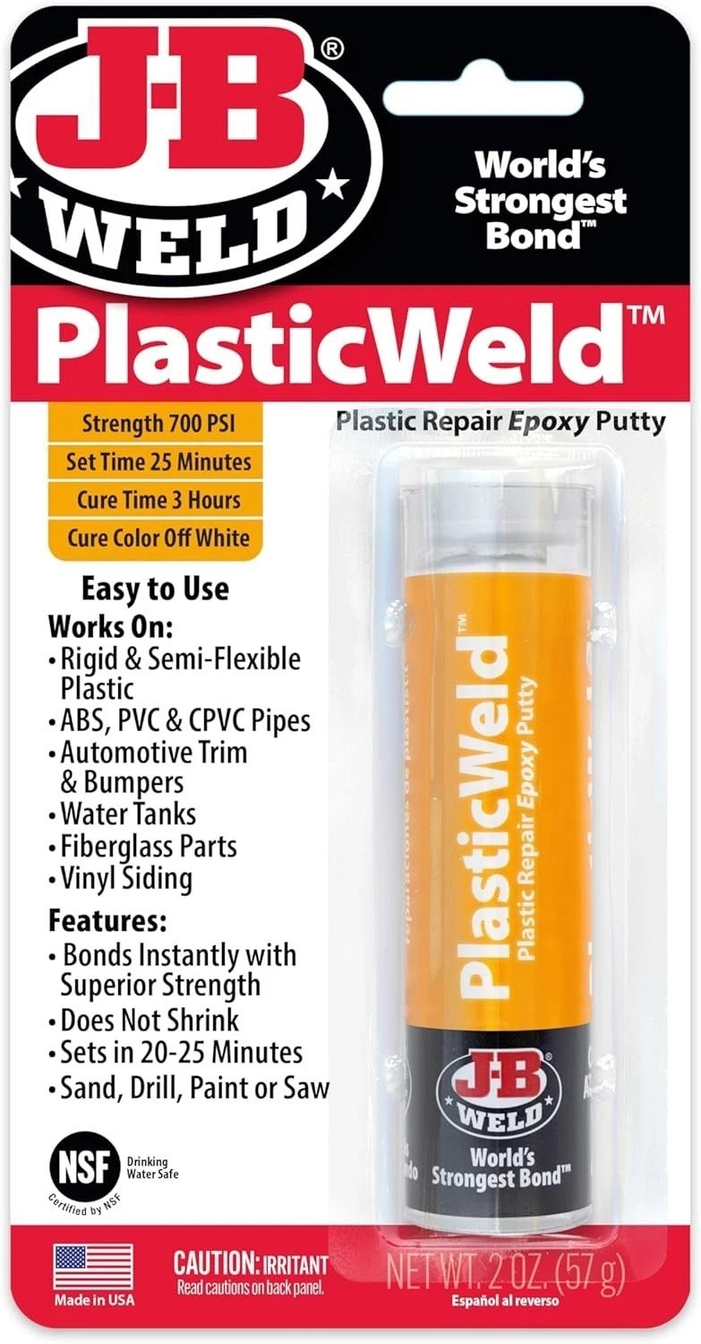 Heavy-Duty Plastic Welding Epoxy 2 oz for Auto and Marine Repairs