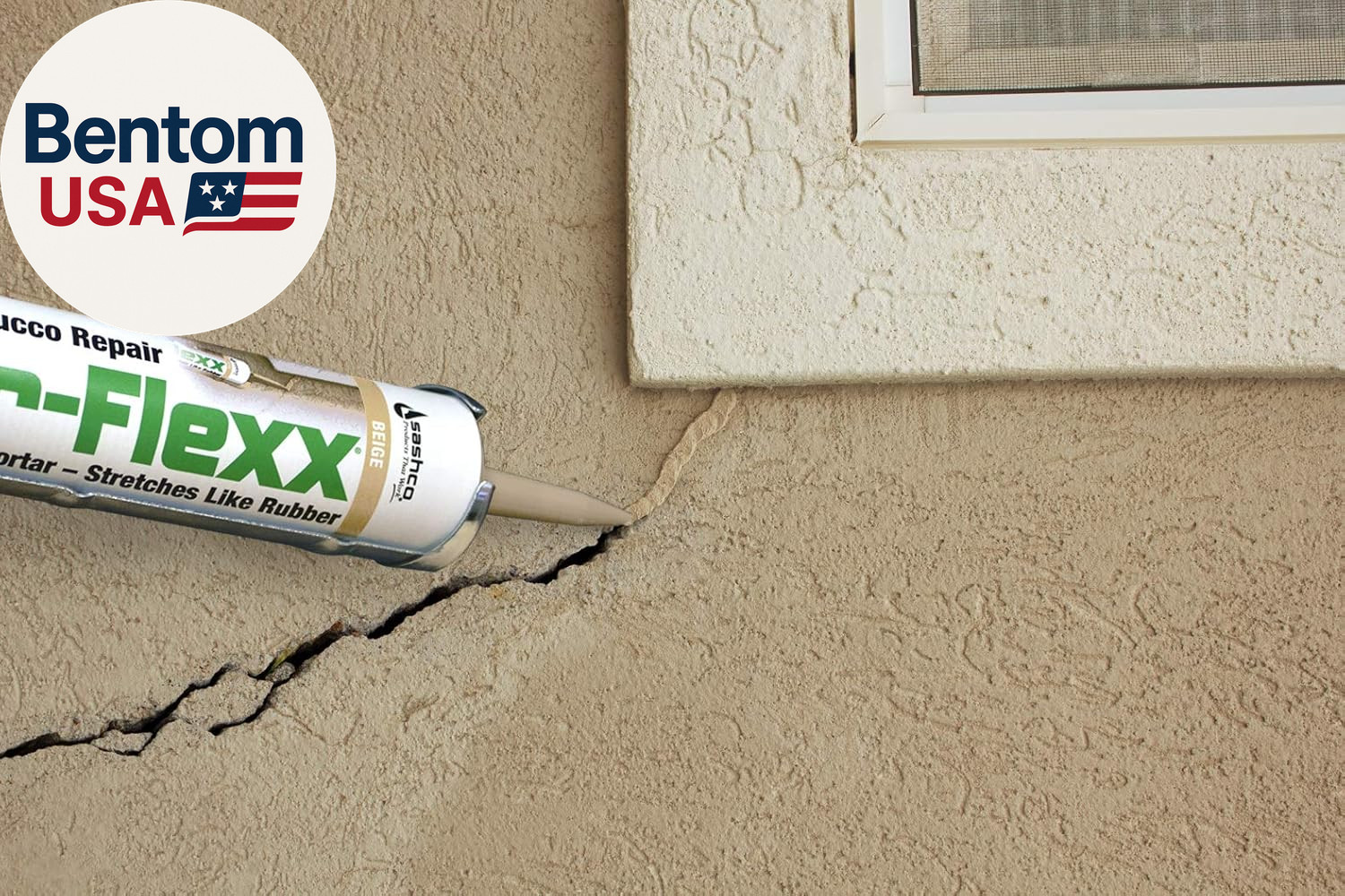 Mor-Flexx Textured Caulk, Beige, 10.5 Oz (Pack of 1)