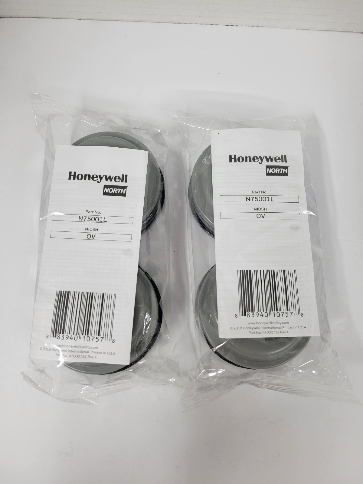(2 Pair) Honeywell Respiratory Protection – Respirator OV Cartridge N75001L