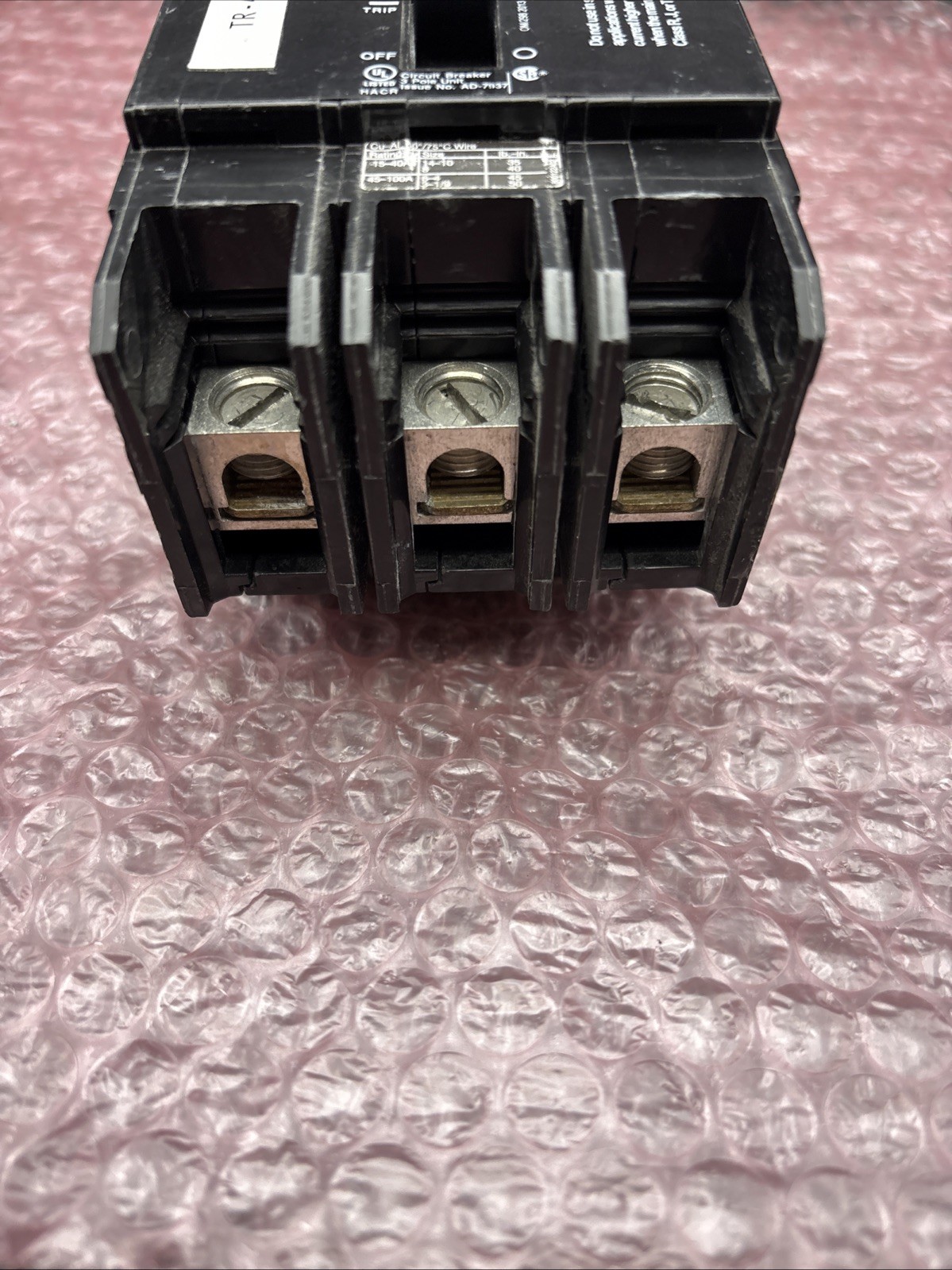 Siemens BQD360 Bolt-On Breaker 60A 3 Pole 480Y/277V *GREAT CONDITION*