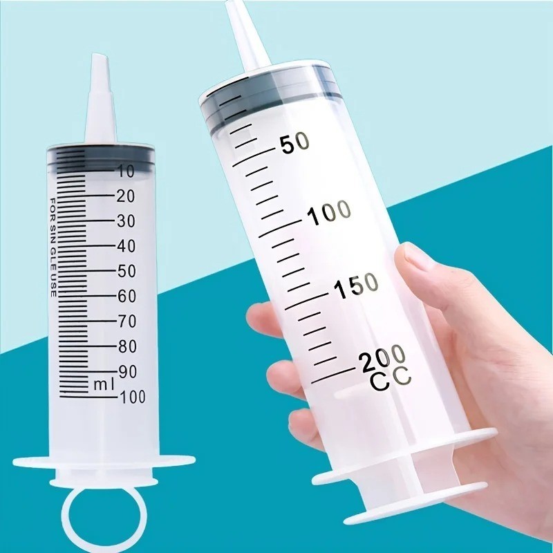 Large Capacity Syringe20-500ml Options) – Reusable Plastic Pump