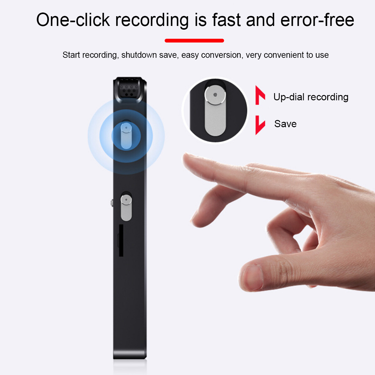 128G Spy Audio Recorder Digital Voice Activated Mini Sound Dictaphone/MP3 Player