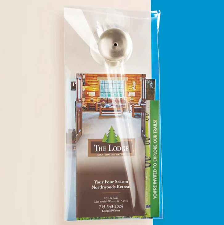 100 clear 6 x 12 Doorknob Poly Bags Flyer Catalogs Uline plastic bags hangers