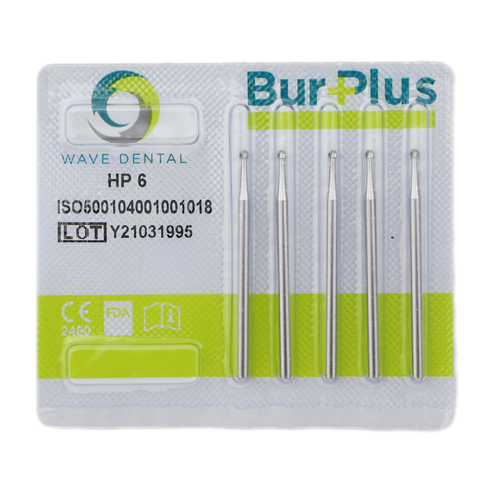 WAVE Dental Carbide Burs Straight Handpiece Bur Round HP #1/4 4 6 8 10 44.5mm