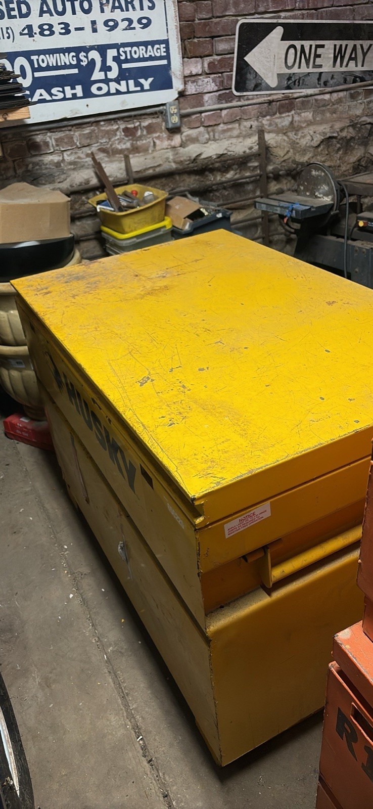 ✅CALL LOCAL PICKUP ONLY✅HUSKY Job jobsite box gang construction heavy duty Good
