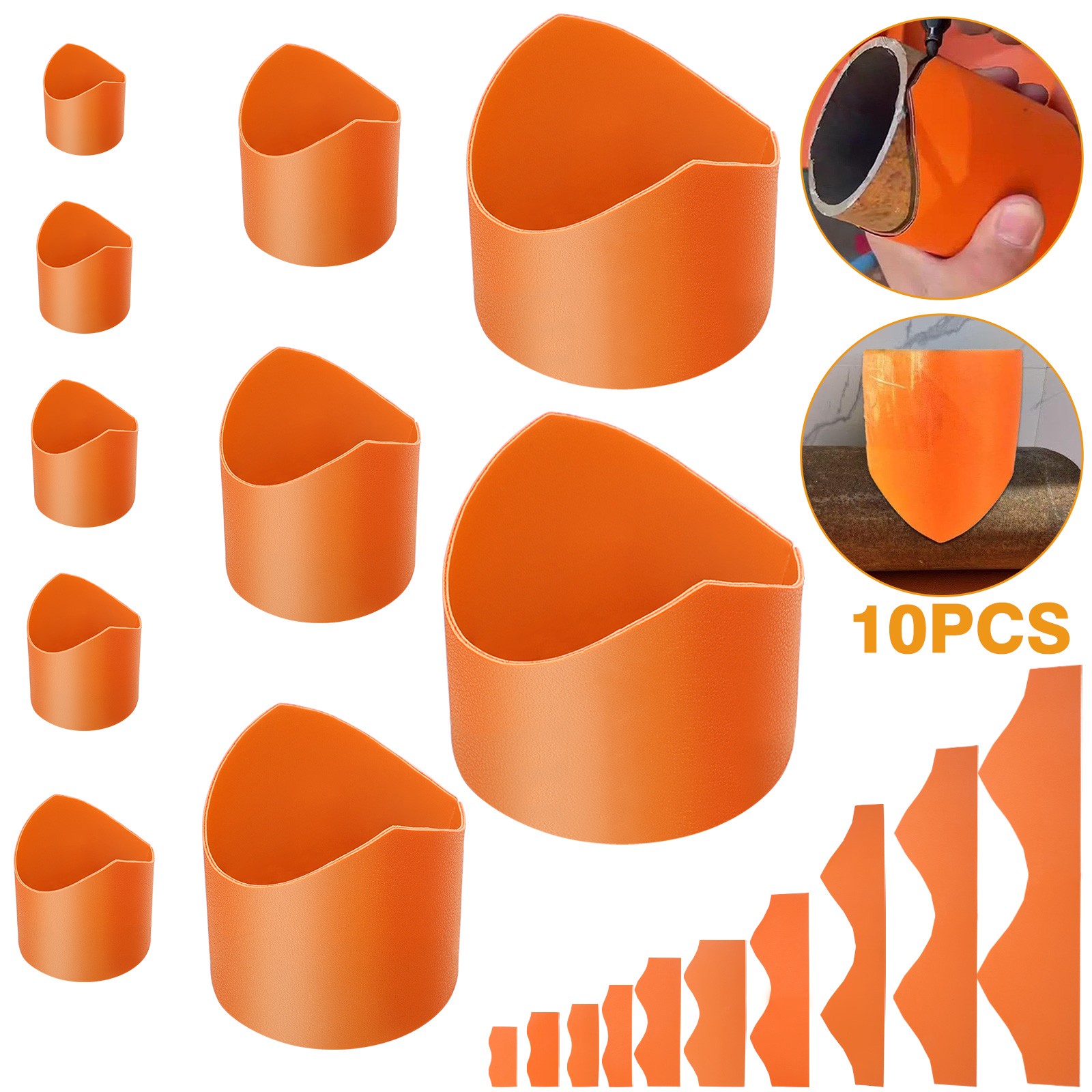10x 3/4″-8″ Pipe Saddle Cutting Guide Template for Welding Layout Metal PVC Pipe