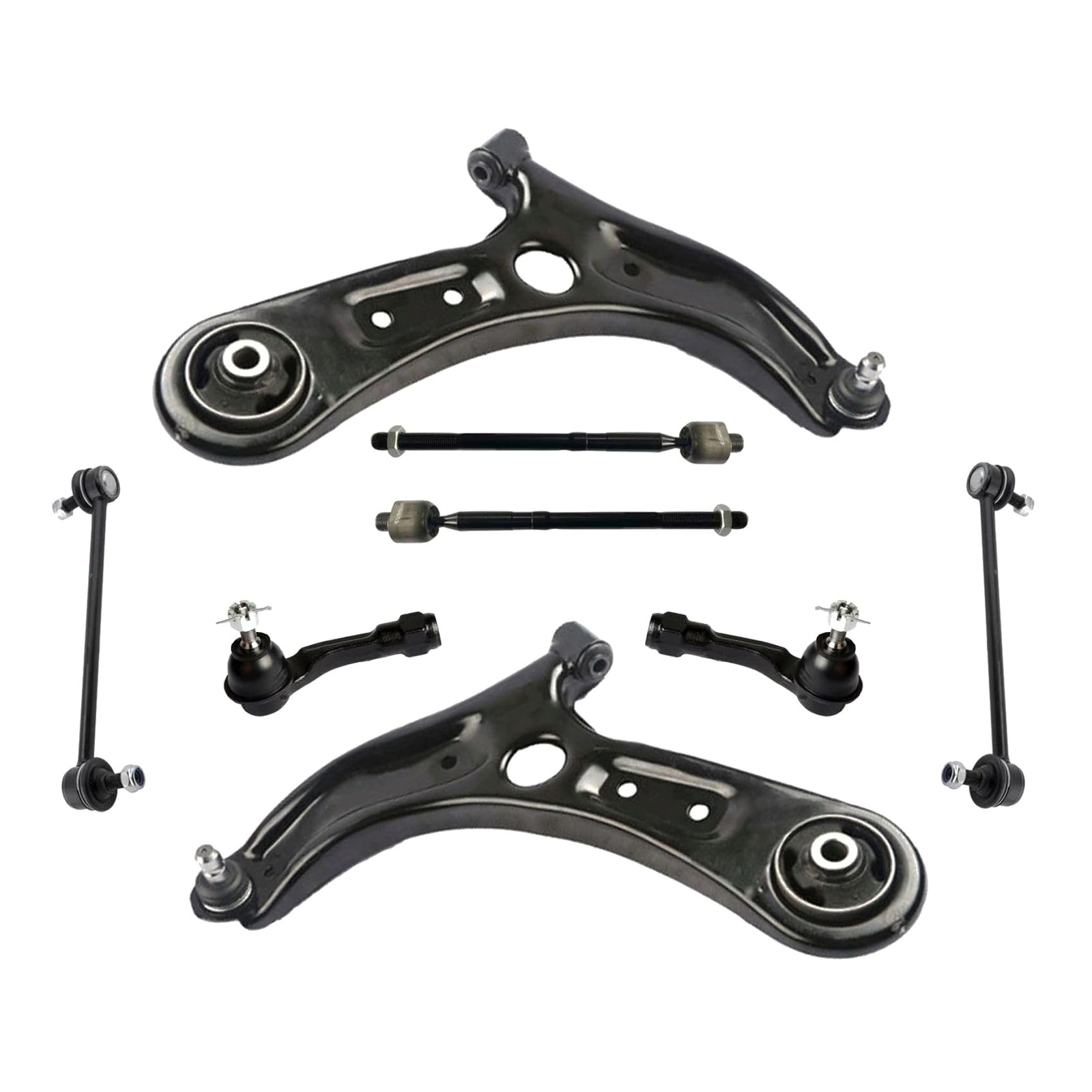 Front Lower Control Arms w/ Ball Joints Tie Rods Accent Rio MS90678 54500H8000