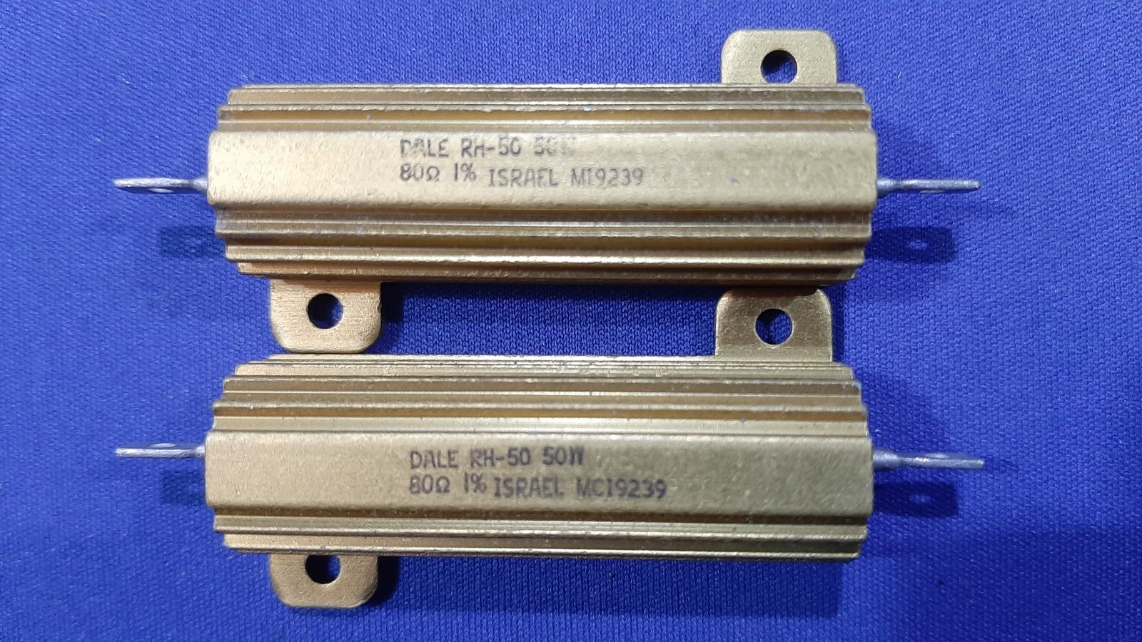 Lot of two RH-50 50W 1% Dale Resistors 80 Ohm