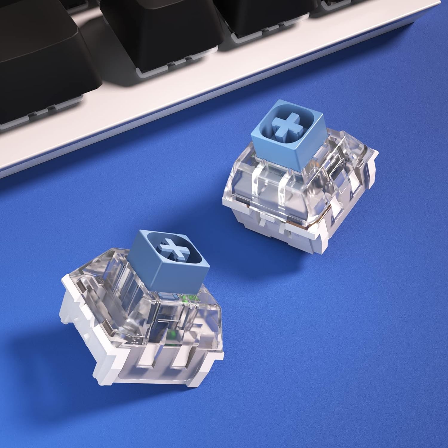 Heavy Dark Yellow Burnt Orange Pale Blue DIY Mechanical Keyboard Switch 3Pins