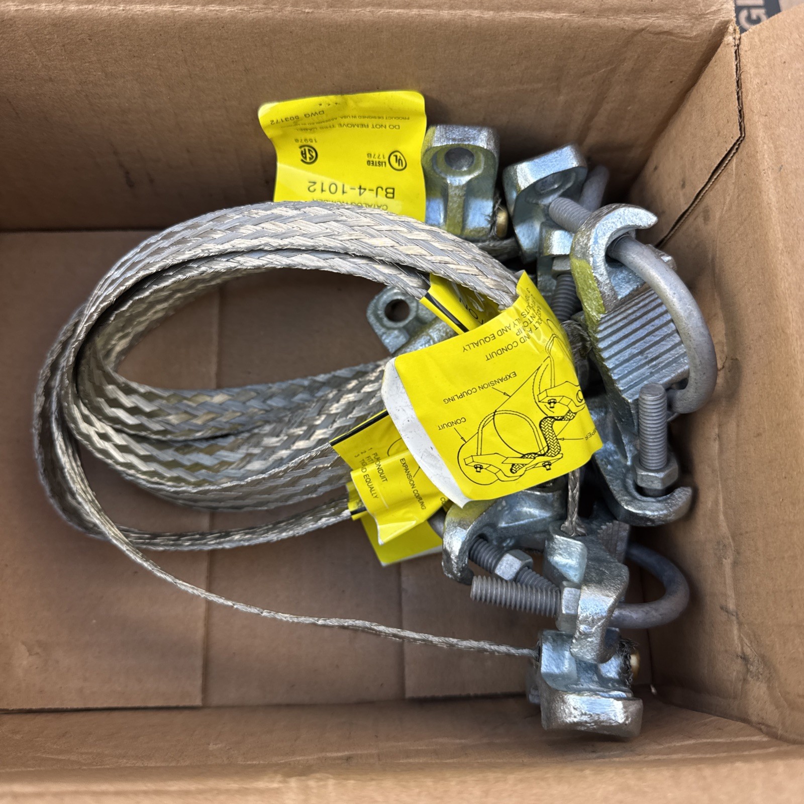 Box of 5 Emerson Appleton BJ41012 Bonding Jumper 1-1/4 Steel Rms Inc