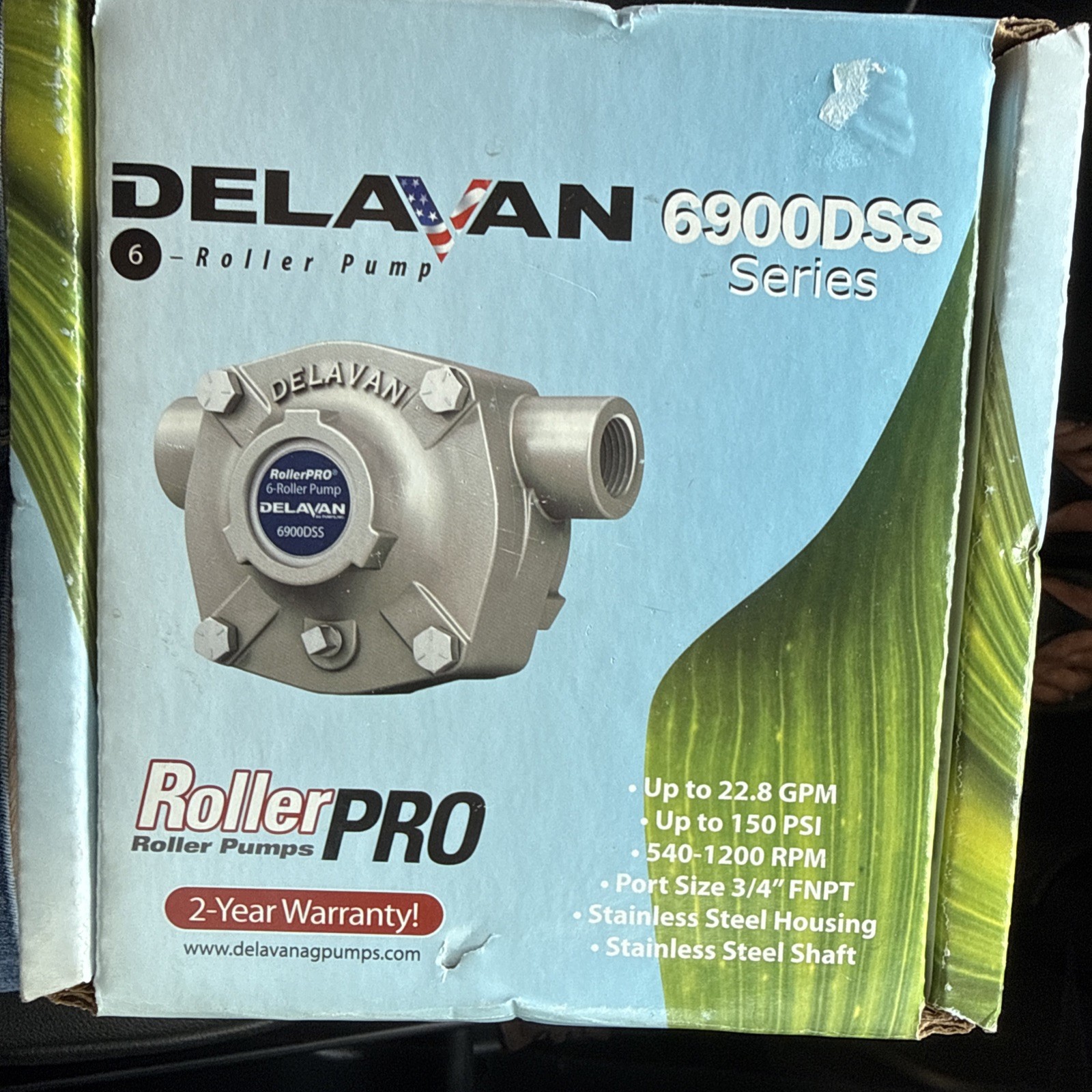 6 Roller Pump – Delavan RollerPRO® 6900DSS, 150 PSI, 19.6 GPM, DS, CCW
