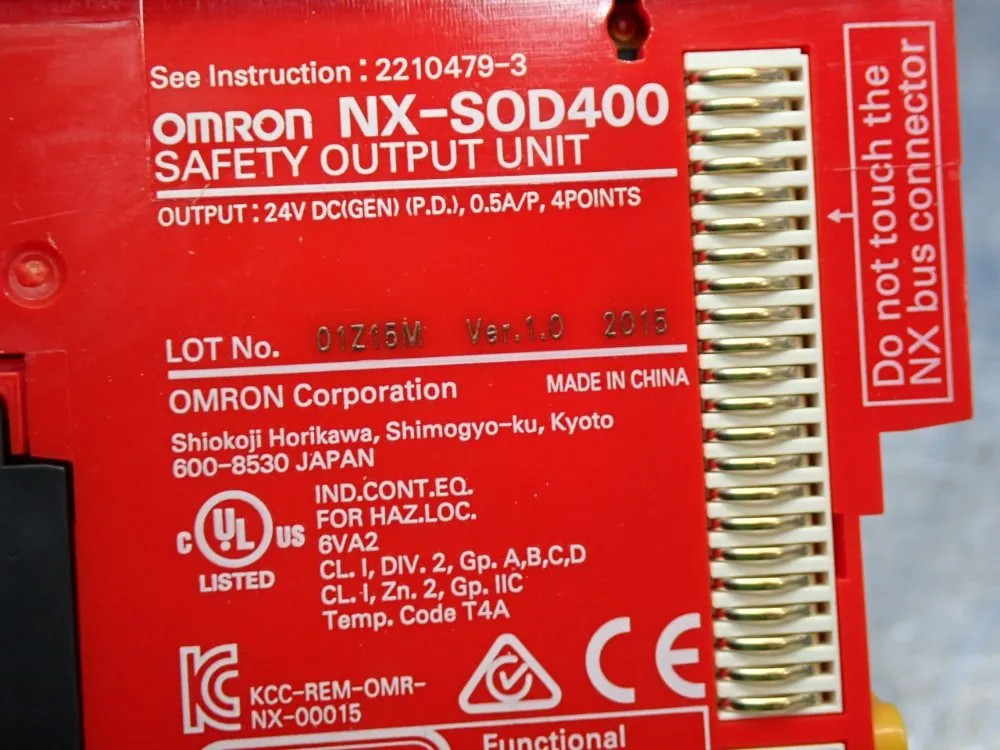 OMRON NX-SOD400 SAFETY CONTROL UNIT, 2PCS 12250980398