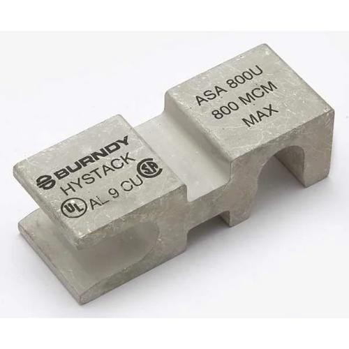 1 PC Burndy ‘ASA800U Mechanical Lug, 800 kcmil Max, 2 Hole, Not Applicable