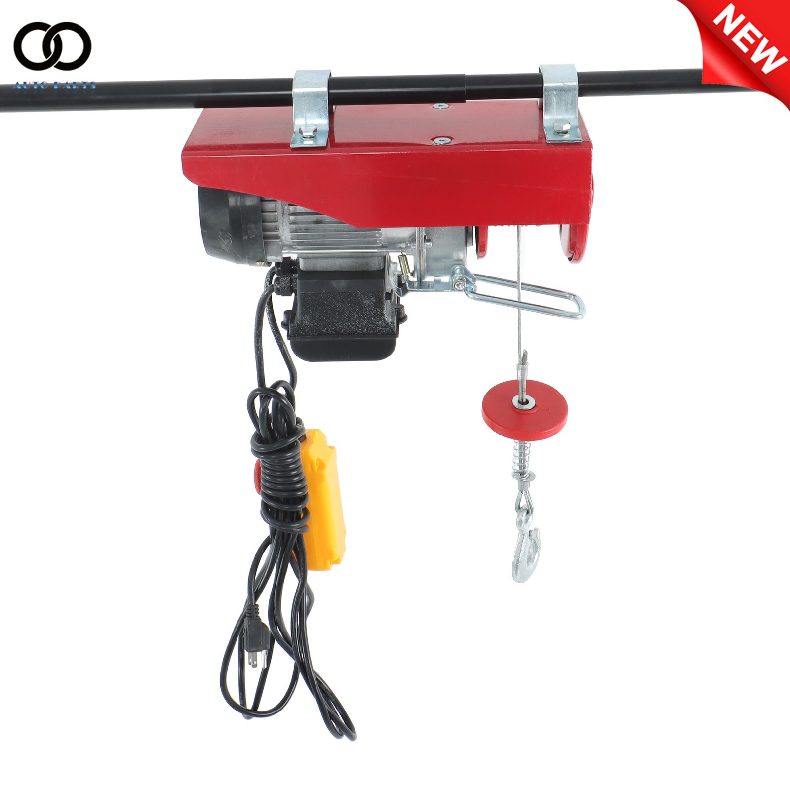 440lbs/ 200kg 110V Electric Hoist with 14 FT Wired Remote Control 510W Motor