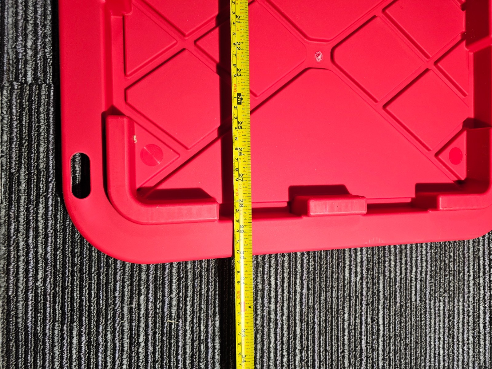(QTY 2) Greenmade 30-in. x 20-in. Red Snap Lock LID For 27 Gallon Storage Box