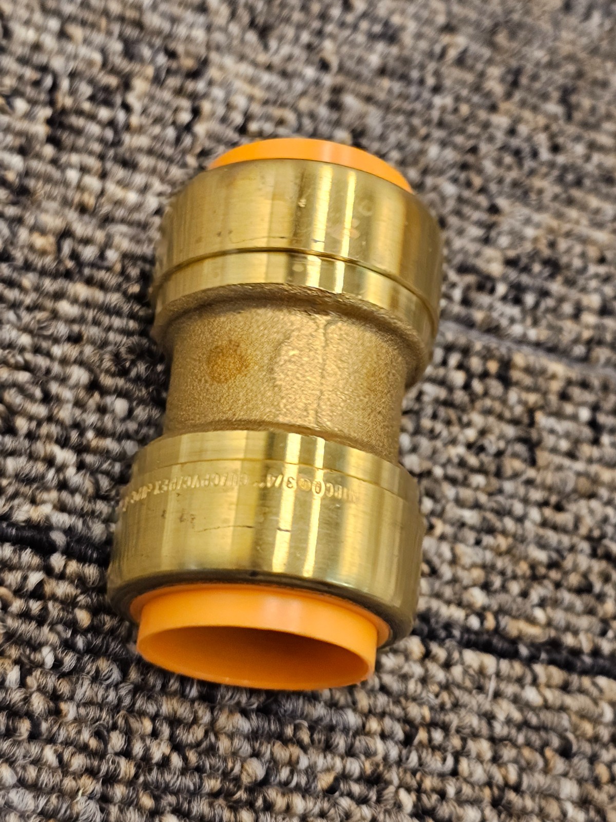 (QTY 4) NIBCO P700-LF Coupling Push x Push 3/4″ Lead Free Brass Resistant