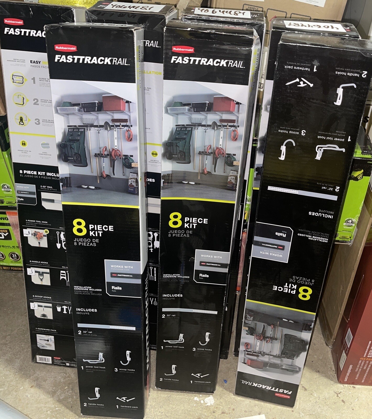 Rubbermaid FastTrack Garage Organization Steel 8pc 8 piece 32″ rail kit
