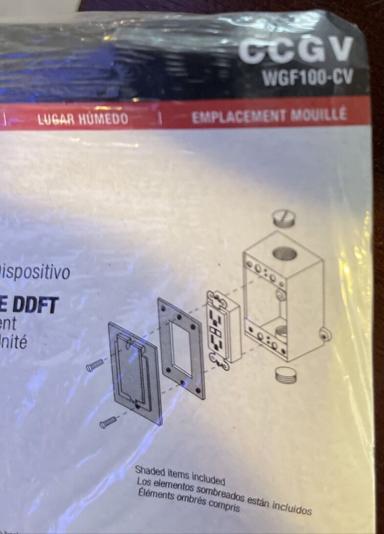 Red Dot GFCI Cover Vertical Device CCGV WGF100-CV Wet Location Weatherproof