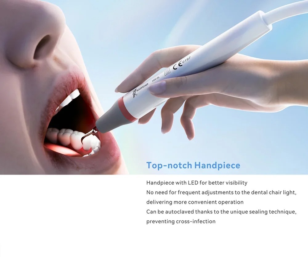 Woodpecker Ultrasonic Piezo Scaler Handpiece HW-5L LED HW-3H Tips for Clinic