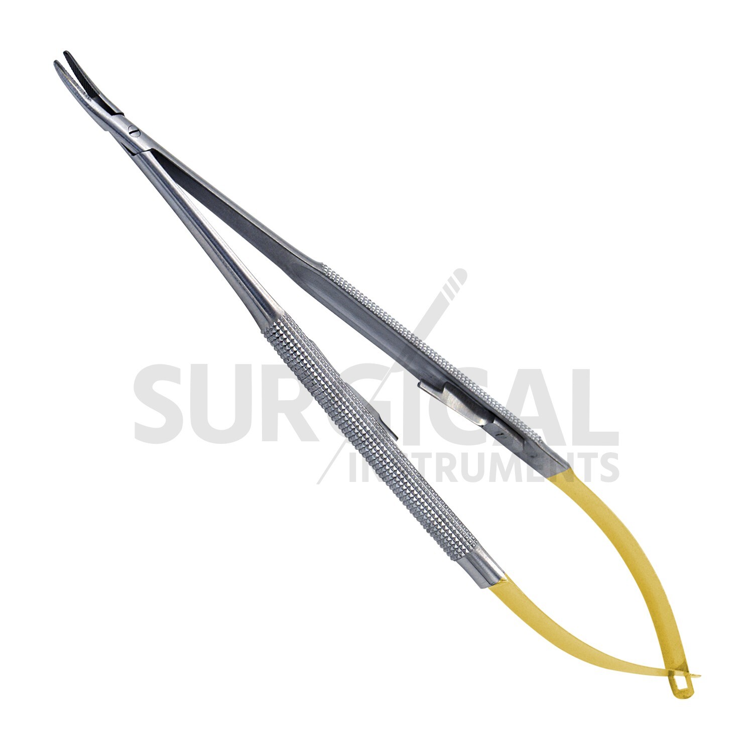 T/C Castroviejo Needle Holder Surgical Dental Curved 7″ Stainless German Grade