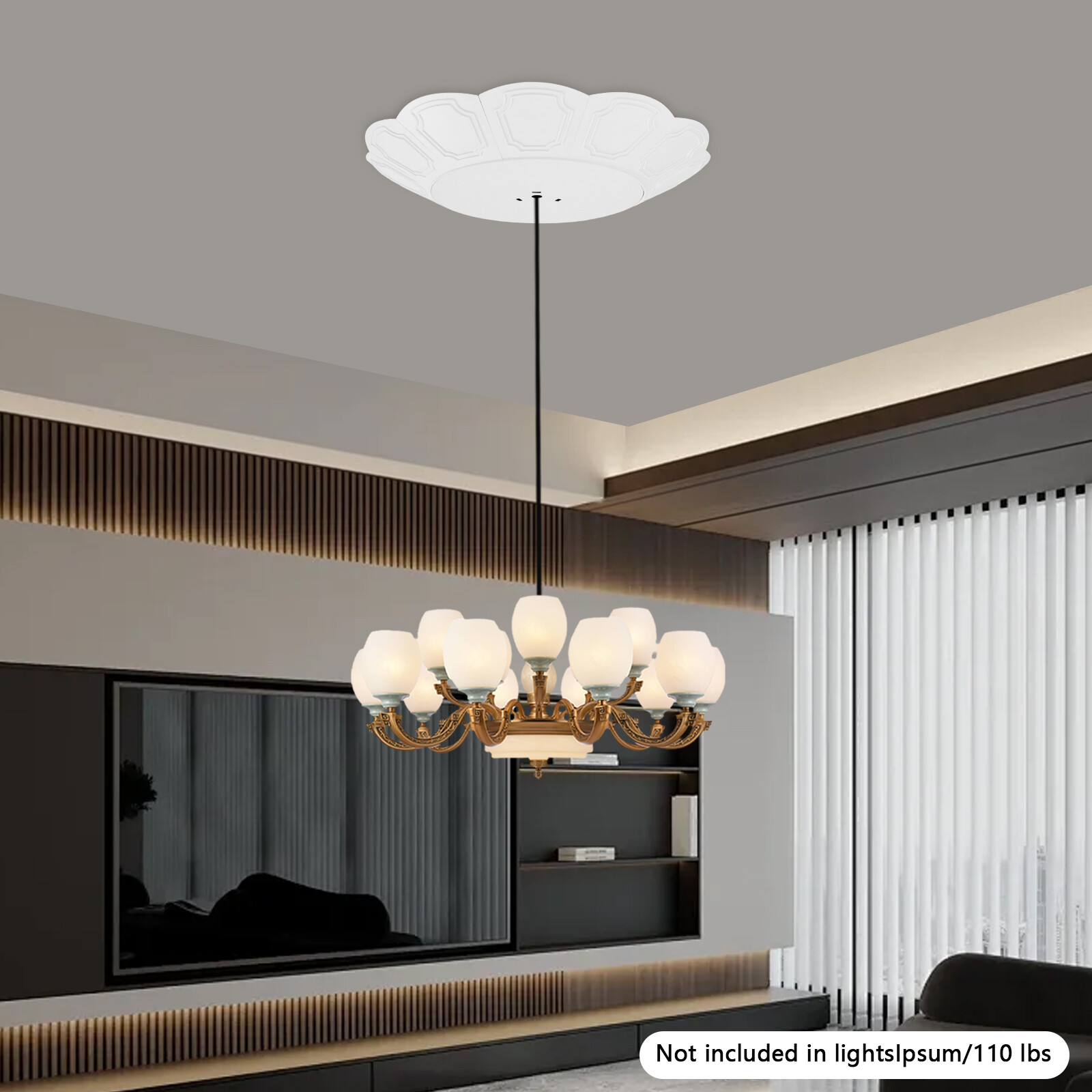 Ceiling Mount Chandelier Cover Chandelier Hoist Lifter Decor Cover 50kg/110lbs
