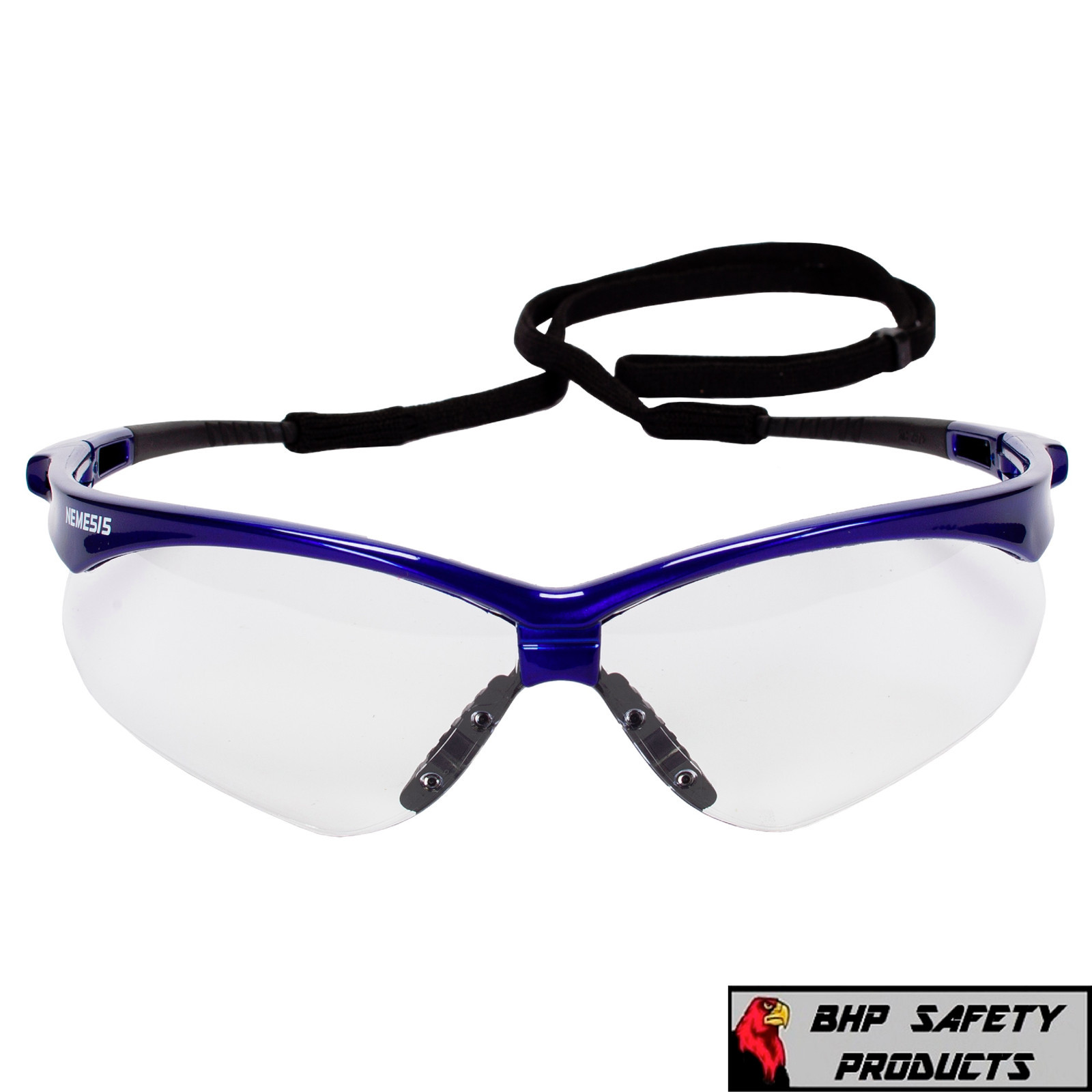 3 PAIR KLEENGUARD NEMESIS SAFETY GLASSES 47384 CLEAR ANTI-FOG LENS BLUE FRAME