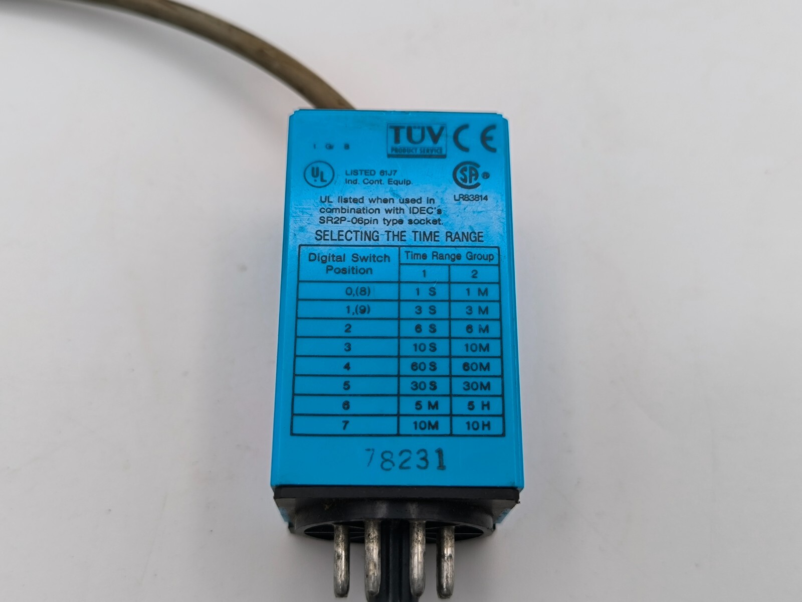 IDEC RTE-P11 Electronic Timer Plug-in Mount DPDT 10A 120VAC Coil 24V AC/DC 8 Pin