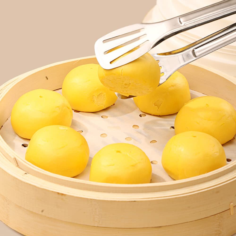 100 PCS Bamboo Steamer Liner, 10″ 10 inch x10 x 0.01 inch, [‘White’]