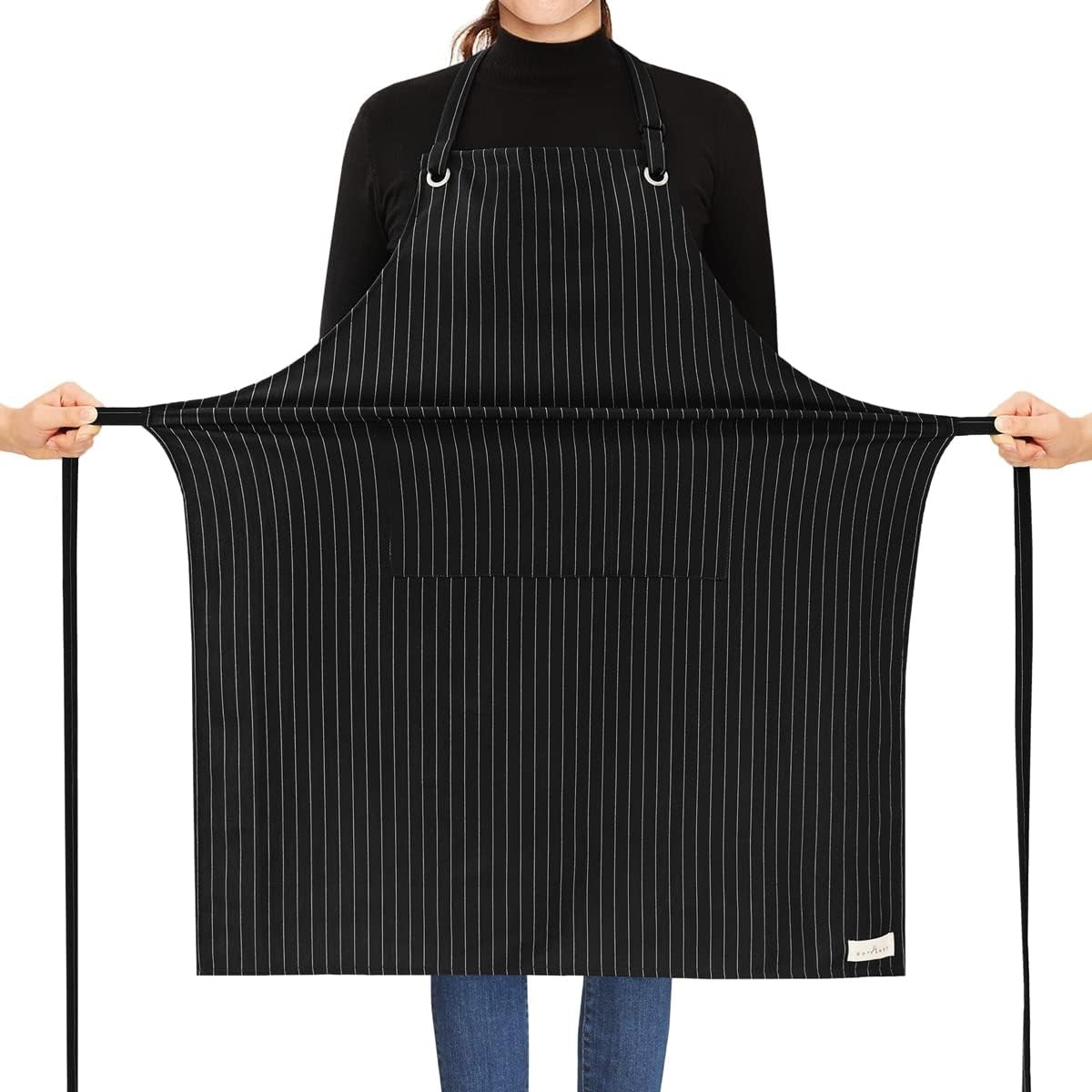 ROTANET Stripe Stretch Apron for Men Women Chef Big and Tall Large Striped