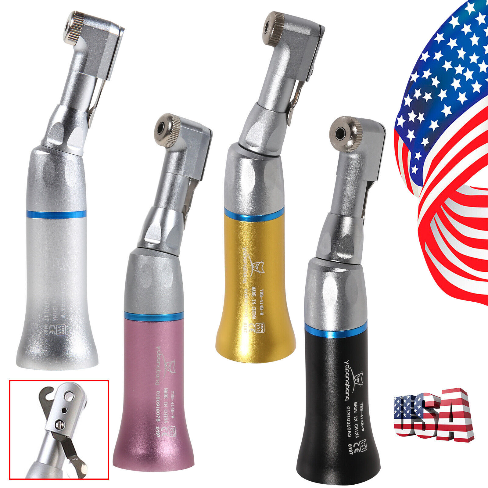 1-10 Dental slow low speed straight handpiece/ contra angle/air motor E-type ty