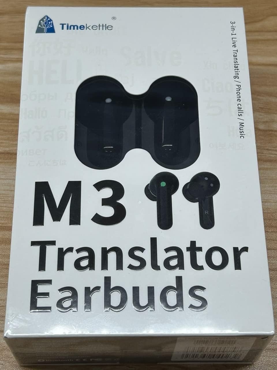 TIMEKETTLE M3 – 3-IN-1 Language Translator Earbuds/Real-Time Translation