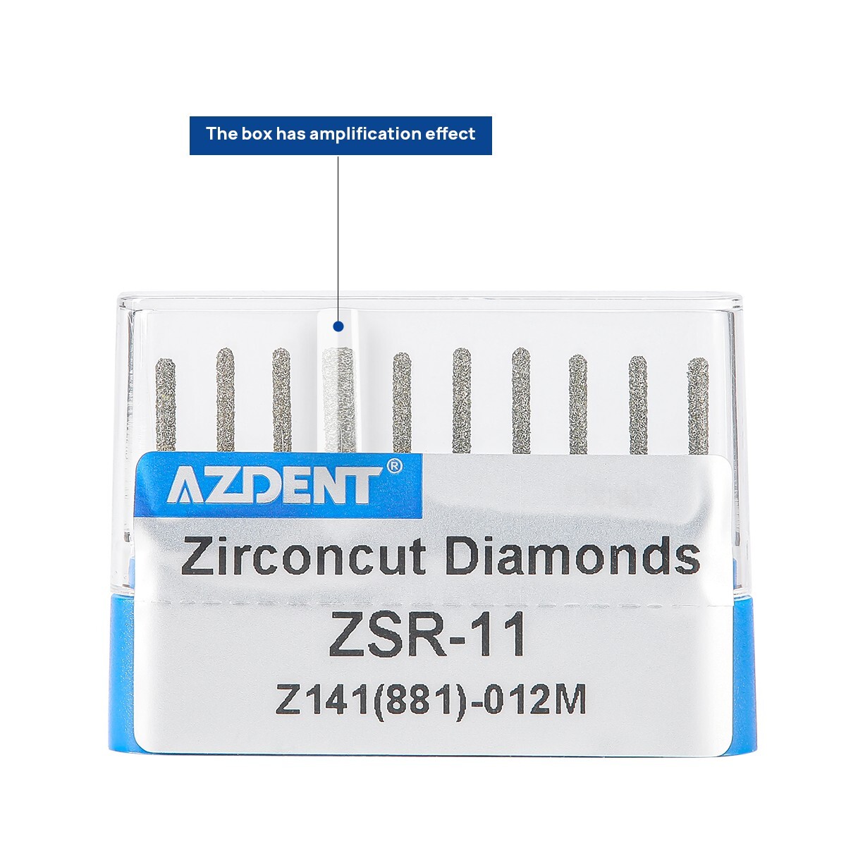 AZ Dental Zirconia Oxide Cutting Diamond Burs ceramic Drills FG1.6mm 10Pcs/Pack