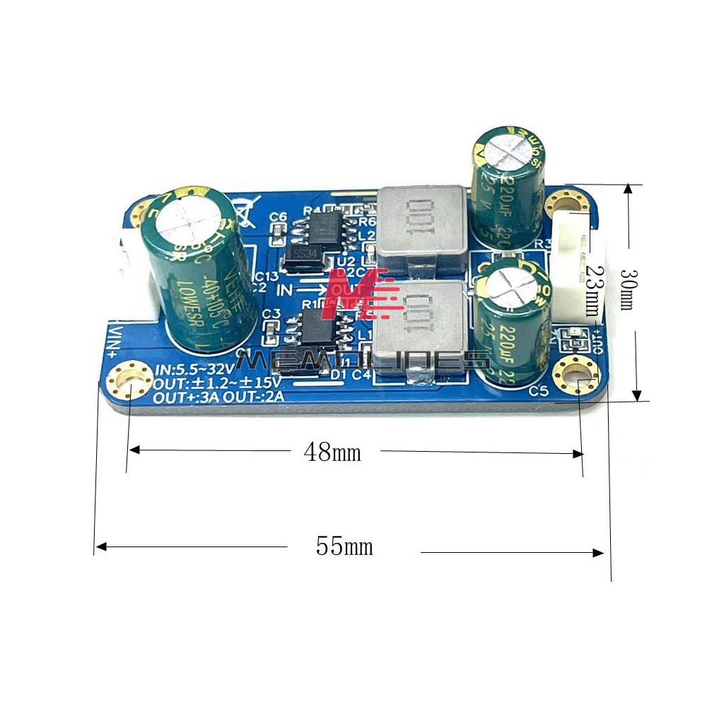 TPS5430 Single Power Supply to Positive & Negative Power Supply Board DC5V-32V