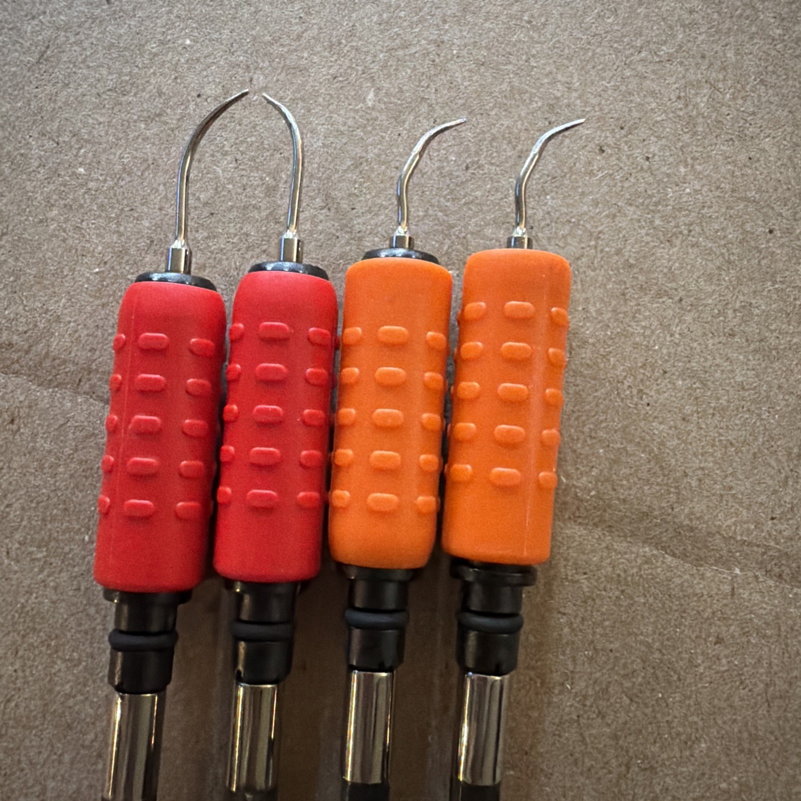 Acclean Ergo Ultrasonic Insert IF-50 30 KHz Red/orange Lot Of 4 Henry Schein