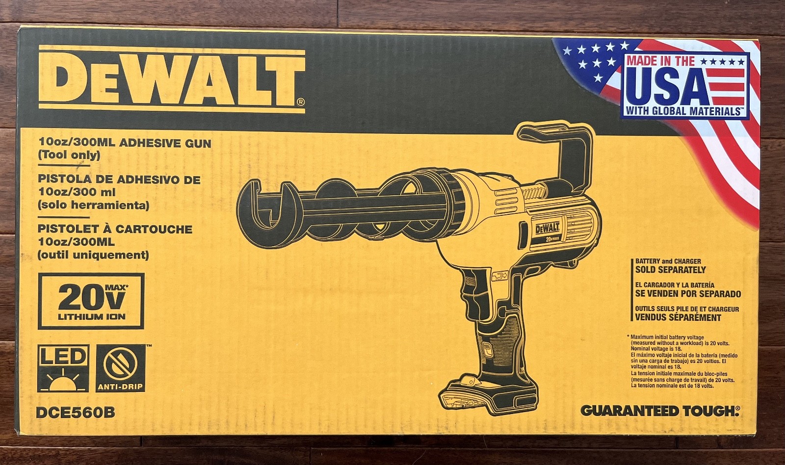 New Dewalt DCE560B 20V Max Li-ion Cordless 10oz/300ml Caulk / Adhesive Gun (NIB)