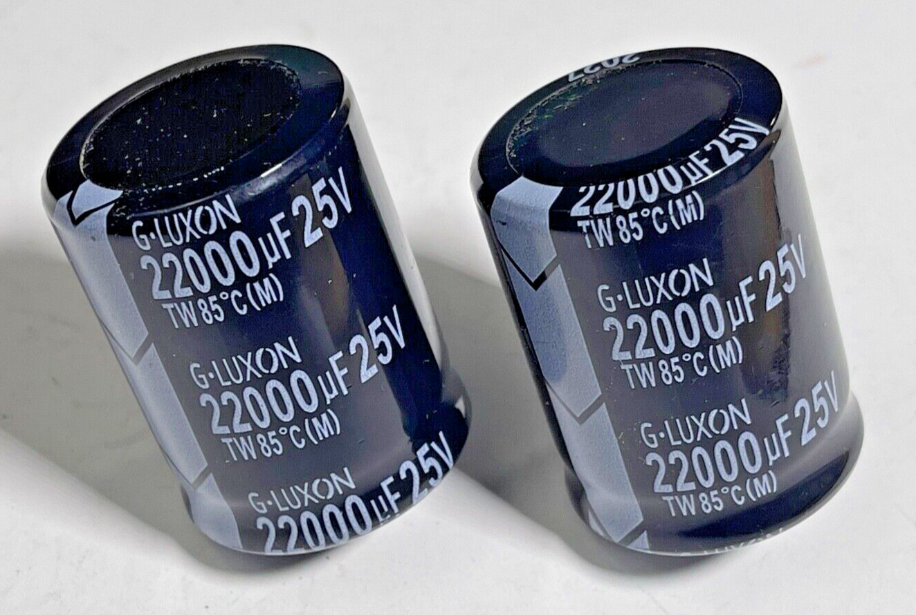 2X 22000uF 25V Snap-In Electrolytic Capacitors: Fast Shipping from USA
